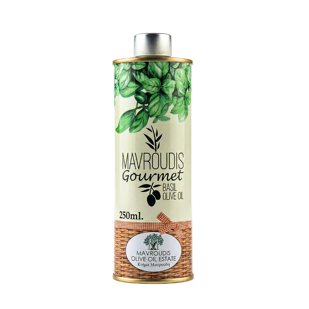 Grecka oliwa z oliwek extra virgin bazyliowa Mavroudis 250ml