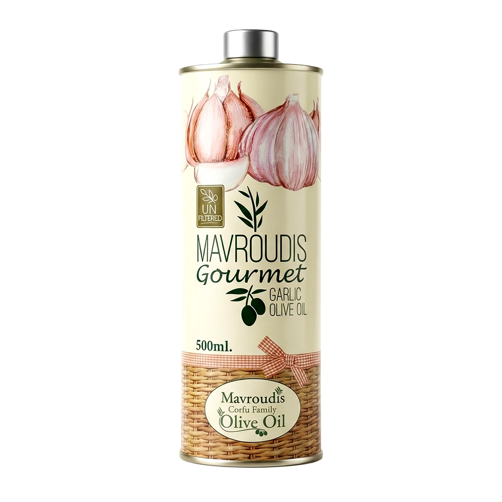 Grecka oliwa z oliwek extra virgin czosnkowa Mavroudis 500ml
